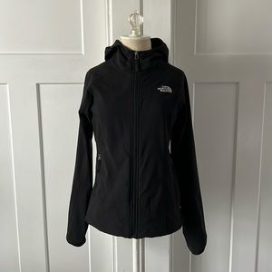 EUC north face full zip jacket - black size s